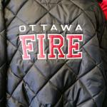 Fire on Back of jacket