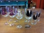 Decorated Glasses for Wedding